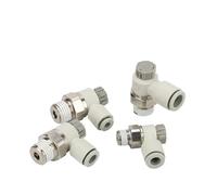 10PCS Type Controller with One-Touch Fitting Meter-Out Throttle Valve Pneumatic Fitting AS1201F AS2201F 3201F(AS1201F-M5-04A)