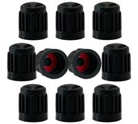 10PCS Tyre Valve Caps, Sturdy Universal Stem Dust Covers with O Seal Ring for SUV, Cars, Bike, Motorcycles, Trucks, Heavy-Duty, Airtight Seal, Screw-On, Easy to Operation (10 Pack Black)