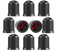 10Pcs Tyre Valve Dust Caps for BMW I3 2011-2023, Airtight Seal O Ring Auto Exterior Car Wheel Accessories Replacement Stem Covers,Black