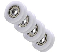 10Pcs U Groove Sliding Door Wheel 8x30x10mm POM Caoted With 608zz Bearing Pulley Wheels Roller For 3mm Rope W/