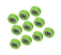 10Pcs U Type Grooves Bearing Roller Wheel High Precisions Bearing Guide Pulley for Smooth Sliding Door and Window U Shape Roller