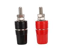 10PCS U50 4mm Copper Terminal Red Black Speaker Connector Amplifier Audio Hex Terminal ABS and Copper Material for Electrical Test Accessories and Audio Speakers