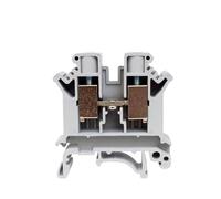 10PCS UK-10N Universal Terminal Block 10mm2 800V 76A DIN Rail Mounted Brass Connector Barrier Screw Type UK10N