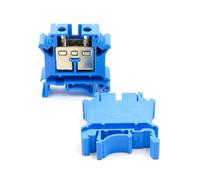 10Pcs UK 16N DIN Rail Terminal Block High Current 101A 800V Screw Connection Electrical Conductor(UK-16N-10PCS-BLUE)