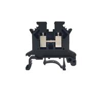 10Pcs UK 2.5 Terminal Block UK2.5B Screw Connection Connect Strip 2.5B 2.5mm² Cable Electrical Din Rail Wire Connector(UK2.5B-Black)