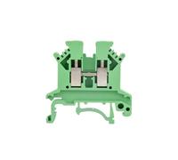 10Pcs UK 2.5 Terminal Block UK2.5B Screw Connection Connect Strip 2.5B 2.5mm² Cable Electrical Din Rail Wire Connector(UK2.5B-Green)
