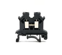 10Pcs UK 2.5B DIN Rail Terminal Block High Voltage Flame Retardant Screw Connection Electrical Wire Conductor(UK-2.5B-BLACK)