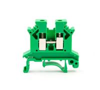 10Pcs UK 2.5B DIN Rail Terminal Block High Voltage Flame Retardant Screw Connection Electrical Wire Conductor(UK-2.5B-GREEN)