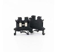 10Pcs UK-2.5B Din Rail Terminal Block Wire Electrical Conductor Universal Connector Screw Connection Terminal Strip Block UK2.5B(Black)