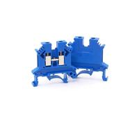 10Pcs UK-2.5B Din Rail Terminal Block Wire Electrical Conductor Universal Screw Connection Terminal Strip Block UK2.5B Connector(Blue)