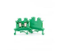 10Pcs UK-2.5B Din Rail Terminal Block Wire Electrical Conductor Universal Screw Connection Terminal Strip Block UK2.5B Connector(Green)