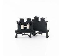 10Pcs UK-2.5B Din Rail Terminal Block Wire Electrical Conductor Universal Screw Connection Terminal Strip Block UK2.5B Connector(Black)