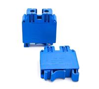 10Pcs UK 35N High Foot DIN Rail Terminal Block 150A 1000V Screw Connection High Voltage Conductor(UK-35N10 PCS-BLUE)
