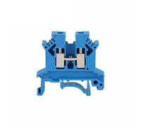 10Pcs UK2.5B Electrical Terminals For Cable 2.5mm Wire Strip Screw Termin Electric Connector Din Rail Terminal Block UK 2.5(UK2.5B-Blue)