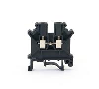 10Pcs UK3N Guide rail terminal block General conductor screws are connected to electrical connectors(Svart)