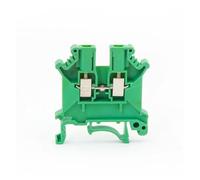 10Pcs UK3N Guide rail terminal block General conductor screws are connected to electrical connectors(Green)
