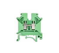 10Pcs UK5N UK5 Multi-Color Screw Feed-through Universal Plug Connductor Wire Electrical Connector DIN Rail Terminal Block UK 5N(Green)