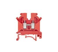 10Pcs UK5N UK5 Multi-Color Screw Feed-through Universal Plug Connductor Wire Electrical Connector DIN Rail Terminal Block UK 5N(Red)