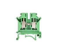 10Pcs UK6N UK6 Multi-Color Screw Feed-through Universal Plug Connductor Wire Electrical Connector DIN Rail Terminal Block UK 6N(Green)
