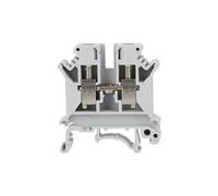 10Pcs UK6N UK6 Multi-Color Screw Feed-through Universal Plug Connductor Wire Electrical Connector DIN Rail Terminal Block UK 6N(Grey)