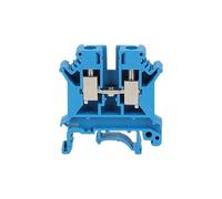 10Pcs UK6N UK6 Multi-Color Screw Feed-through Universal Plug Connductor Wire Electrical Connector DIN Rail Terminal Block UK 6N(Blue)