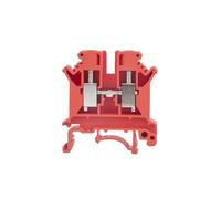 10Pcs UK6N UK6 Multi-Color Screw Feed-through Universal Plug Connductor Wire Electrical Connector DIN Rail Terminal Block UK 6N(Red)