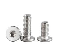 10Pcs Ultra Thin Low Flat Head Screws - M1.6 M2 M2.5 M3 M4 M5 M6 M8-304 Stainless Steel Six-Lobe Digital Bolt(M5,30mm x10pcs)