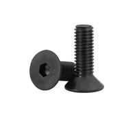 10pcs UNC NUF 4#-40 6#-32 8#-32 10#-32 US Standard Grade 10.9 Black Steel Hex Hexagon Socket Flat Countersunk Head Bolt Screw(1/4",6-32)