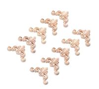 10Pcs Unfinished Furniture Onlay Applique Frame for Home, 4x4cm/1.57"x1.57", Unpainted Woodcarving Corner Decal Cabinet Door Wall Ceiling Dresser