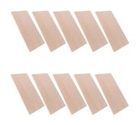 10pcs Unfinished Wood Sheets 3mm Thick Beige Craft Boards