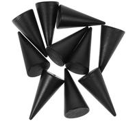 10pcs Unfinished Wooden Cone Ornament 2.5x5cm DIY Craft Accessory
