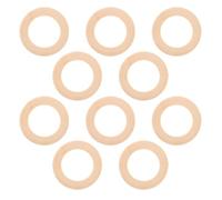 10pcs Unfinished Wooden Rings for Crafts Natural Solid Wood Circle | Polished Smooth Edges, Flat Surface and Grain, for Jewellery Making, Bracelets, Pendant Connectors