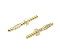 10pcs Uninsulated Banana Plug with 2mm Thread Bolt Fitted for M2 Panel Installation Screw Connector Thread Length 6.5mm / 10mm (Color : M2 X 10mm)