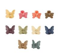 10pcs Unique Butterfly Shape Small Hair Claw Clip Ponytail Claw Butterfly Hair Catch Bullet Hair Ornaments
