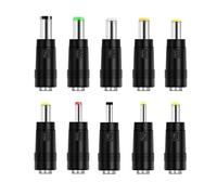 10PCS Universal DC Barrel Plug Adapter Kit - Assorted Power Tips for Laptops, Compatible with Dell, Lenovo, Toshiba, ThinkPad - DC Jack Kit for Charger, Power Supply, and More