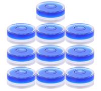10pcs Universal Level Acrylic Round Bubble Spirit for Calibration | High Precision, Compact Blue Design, Easy Placement for Mural and Carpentry Fixtures