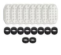 10pcs Universal Pet Cat Water Fountain Filters with 10 Pack Pre-Filter Sponges Set for 3.2L/108oz Pet Cat Water Fountain, Pet Fountain Filter Replacement Keep Water Fresh for Cats & Dogs
