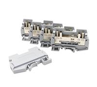 10Pcs URTK/6S DIN Rail Terminal Block High Current 57A 1000V Screw Connection Current Conductor