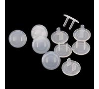 10pcs US Child Safety Electrical Outlet Cover Baby Anti Electric Shock Protector Socket Cover Plate Silver