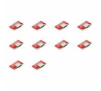 10Pcs USB Type-C Breakout Female Connector, USB Type-C Breakout Board Red