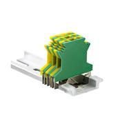 10pcs USLKG-2.5N PE DIN rail terminal block ground connector screw wire conductor USLKG2.5