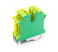 10pcs USLKG-3N Screw Din Rail Terminal Blocks Ground Universal Class Connector USLKG3N PE Wire Conductor
