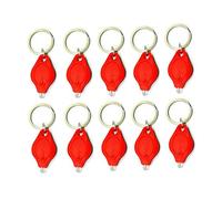 10pcs UV Light Keyring Money Checker - Spot Fake Counterfeit Polymer & Paper Bank Note Detector Red