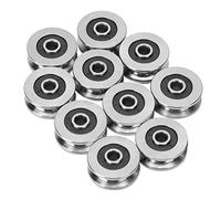 10pcs V Groove Ball Bearing，4 * 18 * 8mm V Groove Track Roller Bearing Guide Rail Bearing，for motor, toys, model, instrument and meter, electric tools