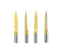 10pcs V Groove CNC Router Bits Set - 1/8 Inch Shank, 10-90 Degree Tungsten Carbide End Mill for Precision Machining(3.175x30x0.6mm)