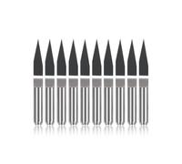 10pcs V Groove Router Bits Set - Tungsten Carbide CNC Milling Cutter for Precision Engraving on Various Materials(15degx0.1mm)