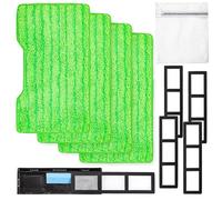 10PCS Vacmop Mop Pads Refills for Shark Vac Mop - 4 Reusable Mop Pads+2Dirt Chamber+4 Filters, Deep Cleaning and Excellent Absorption, Reusable Replacement Vacmop Pads for Floor Vacuum Spray Mop