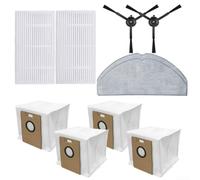 10pcs Vacuums Parts For Tapo RV30 Max / RV30 Max Plus / RV20 Max / RV20 Max Plus Vacuum Accessories, 2 Mop Cloths, 2 Side Brushes, 2 Filters, 4 Dust Bags