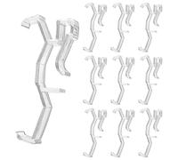 10Pcs Valance Clips,Transparent Plastic Window Blind Clips,1.97Inch Valance-Blind Clips for Horizontal Mini Wood Blinds Retainer Holder for The Valance with a Groove in The Back