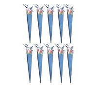 10pcs Valentine Flower Box for Single Rose Bouquet Gift Presentation | Paper Build, Blue Finish, Jewelry Storage or Candy Fill, Anniversary Birthday and Mother’s Day Use